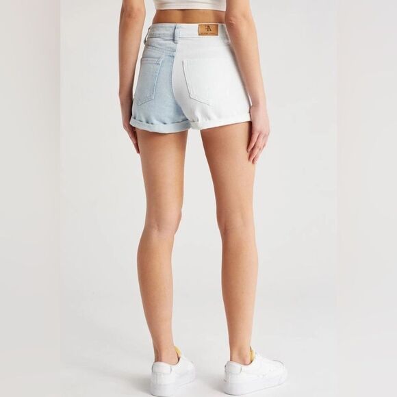 Flying Angel two toned denim shorts size 27/5 NWT. - Picture 2 of 6